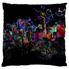 Grunge Paint Splatter Splash Ink Large Flano Cushion Case (one Side)