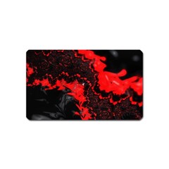 Red Black Fractal Mandelbrot Art Wallpaper Magnet (name Card) by Pakrebo