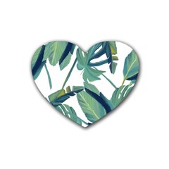 Plants Leaves Tropical Nature Heart Coaster (4 Pack)  by Alisyart