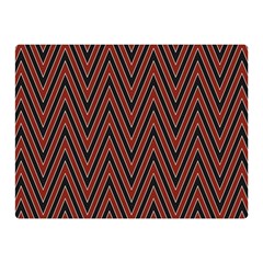 Pattern Chevron Black Red Double Sided Flano Blanket (mini)  by Alisyart