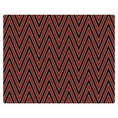 Pattern Chevron Black Red Double Sided Flano Blanket (medium)  by Alisyart