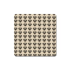 Puppy Dog Pug Square Magnet