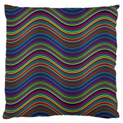 Ornamental Line Abstract Large Flano Cushion Case (one Side)