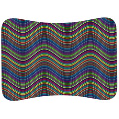 Ornamental Line Abstract Velour Seat Head Rest Cushion