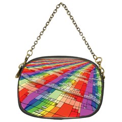 Perspective Background Color Chain Purse (one Side)