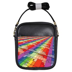 Perspective Background Color Girls Sling Bag