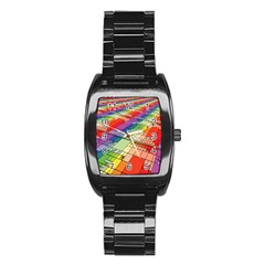 Perspective Background Color Stainless Steel Barrel Watch by Alisyart