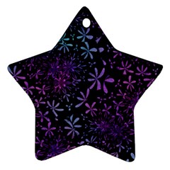 Retro Flower Pattern Fllower Ornament (star)