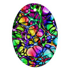 Network Nerves Oval Ornament (two Sides)