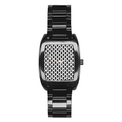 Triangle Seamless Pattern Stainless Steel Barrel Watch