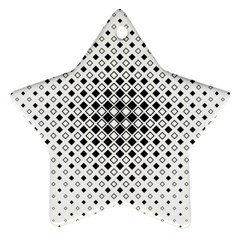 Square Center Pattern Background Ornament (star)