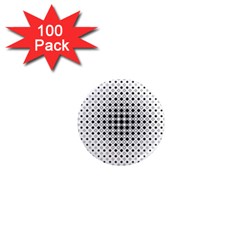 Square Center Pattern Background 1  Mini Magnets (100 Pack) 