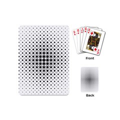 Square Center Pattern Background Playing Cards (mini)