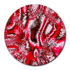 Winter Fractal 5 Round Mousepads by Fractalworld