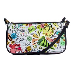 Doodle New Year Party Celebration Shoulder Clutch Bag by Pakrebo