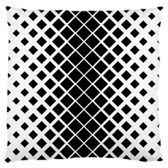 Square Diagonal Pattern Black Large Cushion Case (Two Sides)