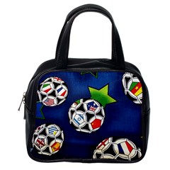 Textile Football Soccer Fabric Classic Handbag (one Side) by Pakrebo