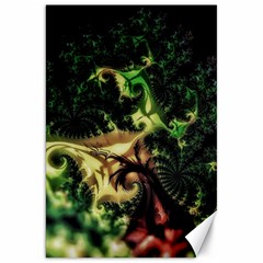 Fractal Cauliflower Green Rendered Canvas 20  X 30 