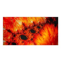 Red Fractal Mandelbrot Art Wallpaper Satin Shawl by Pakrebo