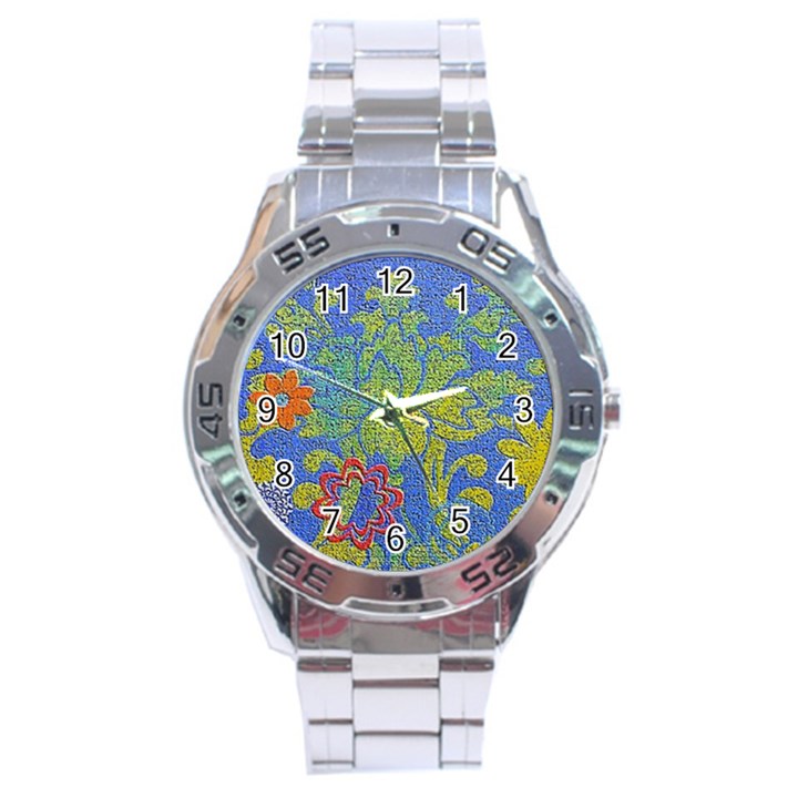 Paint Concrete Old Rough Textured Stainless Steel Analogue Watch