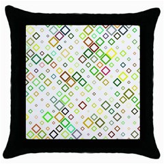 Square Colorful Geometric Style Throw Pillow Case (black) by Alisyart