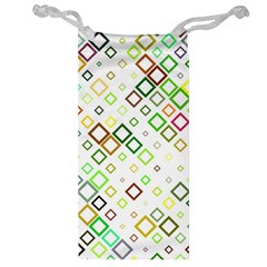 Square Colorful Geometric Style Jewelry Bag by Alisyart