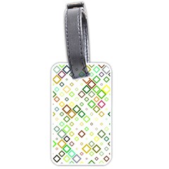 Square Colorful Geometric Style Luggage Tags (one Side)  by Alisyart