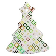 Square Colorful Geometric Style Christmas Tree Ornament (two Sides)