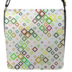 Square Colorful Geometric Style Flap Closure Messenger Bag (s)