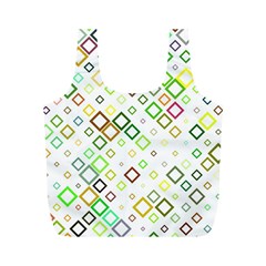 Square Colorful Geometric Style Full Print Recycle Bag (m) by Alisyart