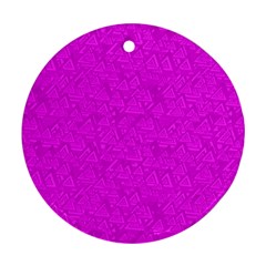 Triangle Pattern Seamless Color Round Ornament (two Sides) by Alisyart