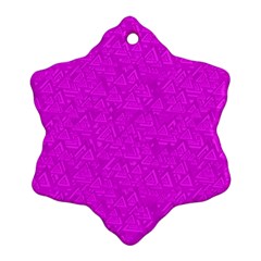 Triangle Pattern Seamless Color Snowflake Ornament (two Sides)