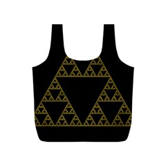 Sierpinski Triangle Chaos Fractal Full Print Recycle Bag (s) by Alisyart