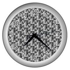 Seamless Repeating Pattern Wall Clock (silver)