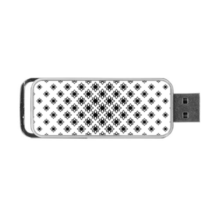 Stylized Flower Floral Pattern Portable USB Flash (One Side)