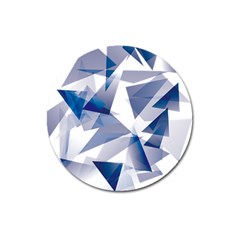 Triangle Blue Magnet 3  (round) by Alisyart