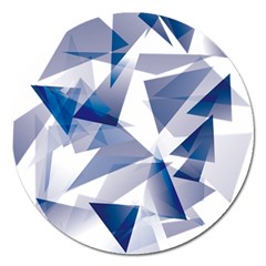 Triangle Blue Magnet 5  (round) by Alisyart