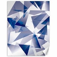 Triangle Blue Canvas 12  X 16 