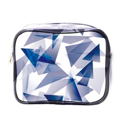 Triangle Blue Mini Toiletries Bag (one Side)