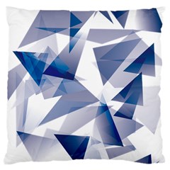 Triangle Blue Large Cushion Case (two Sides)