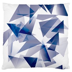 Triangle Blue Large Flano Cushion Case (one Side) by Alisyart