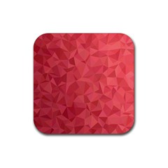 Triangle Background Abstract Rubber Square Coaster (4 Pack) 
