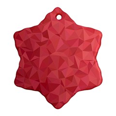 Triangle Background Abstract Snowflake Ornament (two Sides)
