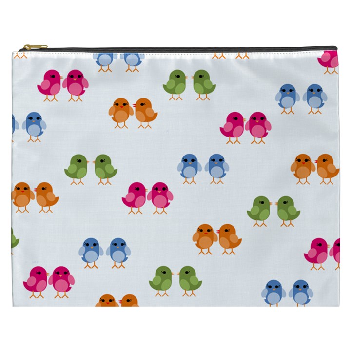 Pattern Birds Cute Cosmetic Bag (XXXL)