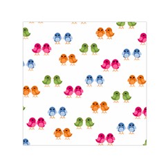 Pattern Birds Cute Small Satin Scarf (square) by Mariart