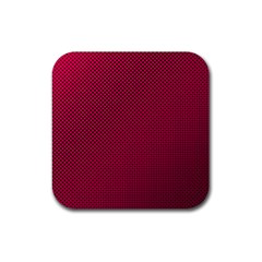 Red Black Pattern Background Rubber Coaster (square) 