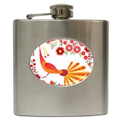 Peacock Pattern Hip Flask (6 Oz) by Mariart