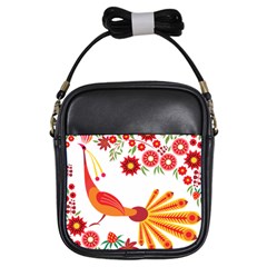 Peacock Pattern Girls Sling Bag by Mariart