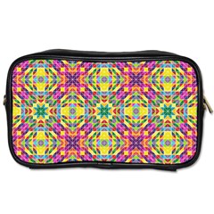 Triangle Mosaic Pattern Repeating Toiletries Bag (one Side)