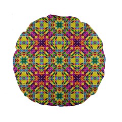 Triangle Mosaic Pattern Repeating Standard 15  Premium Round Cushions by Mariart